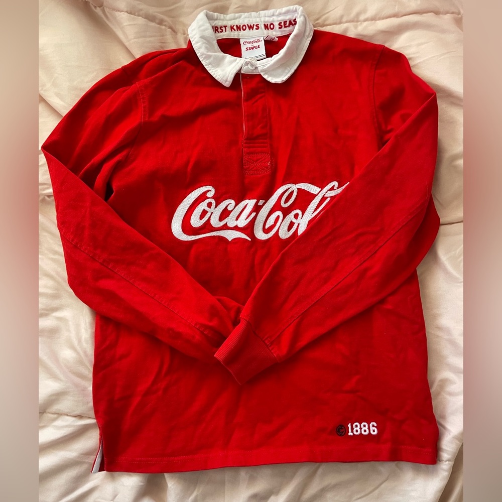 Coca Cola Long sleeve shirt with white collar